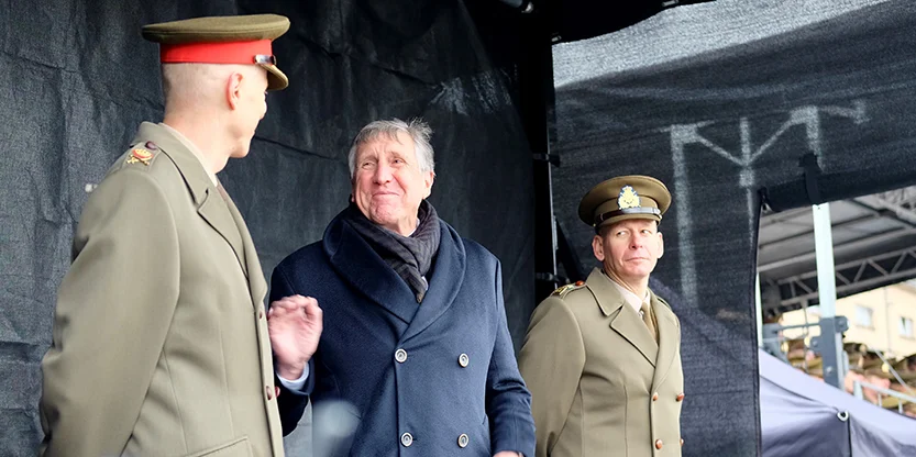 Mäertensfeier vun der Arméi war gläichzäiteg de leschten Optrëtt vum François Bausch als Verdeedegungsminister. | © Serge Kesseler