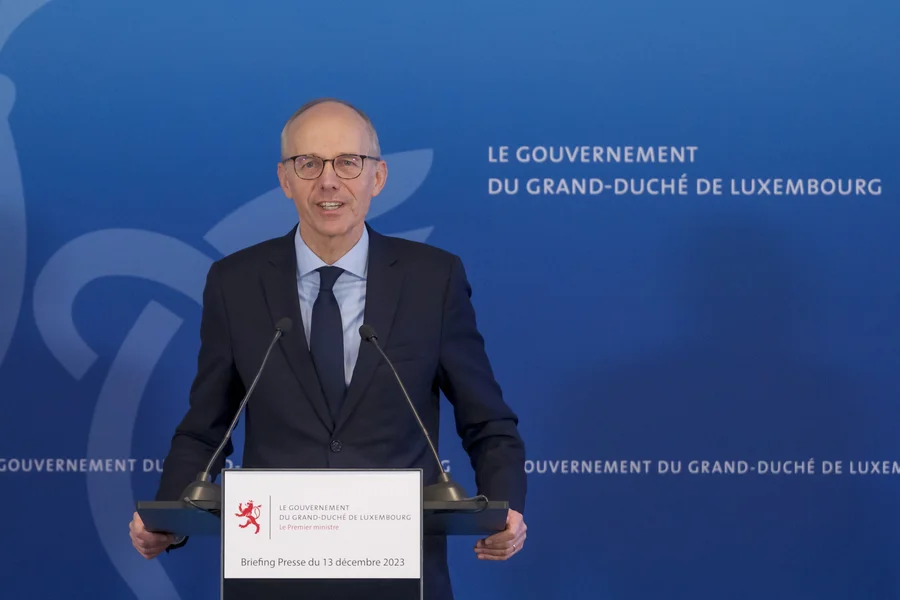 Luc Frieden wärend dem Briefing nom Regierungsrot | © 	© SIP / Jean-Christophe Verhaegen