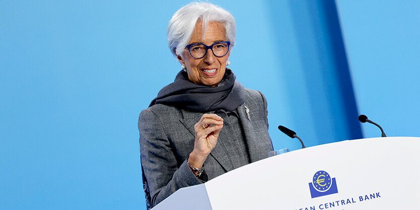 Christine Lagarde, Presidentin vun der EZB | © picture alliance / Panama Pictures | Christoph Hardt