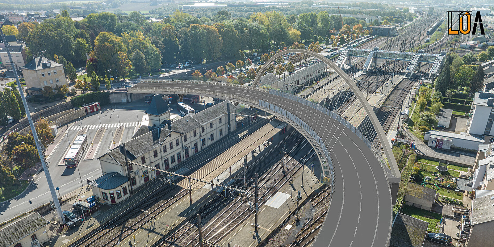 Déi nei Bréck an hiren imposante Bou. | © Ministère de la mobilité et des travaux publics