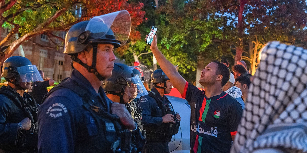 Anti-israeelesch Protester Los Angeles UCLA | © picture alliance / NurPhoto | Shay Horse