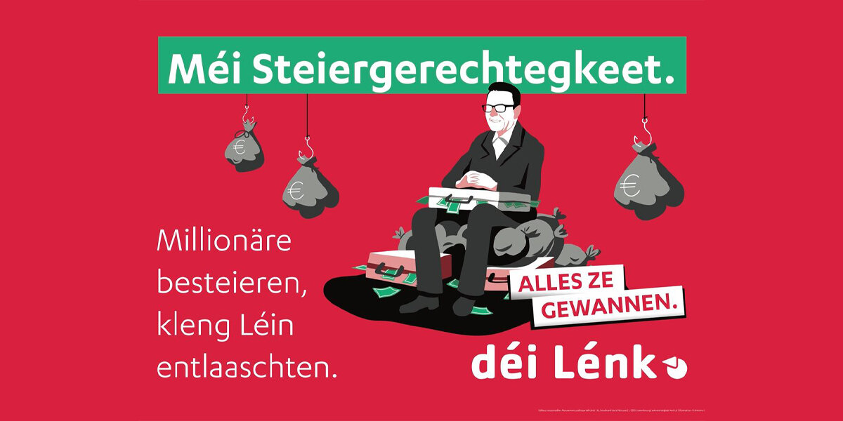 Ëm follgend Plakat handelt et sech.  | © déi Lénk