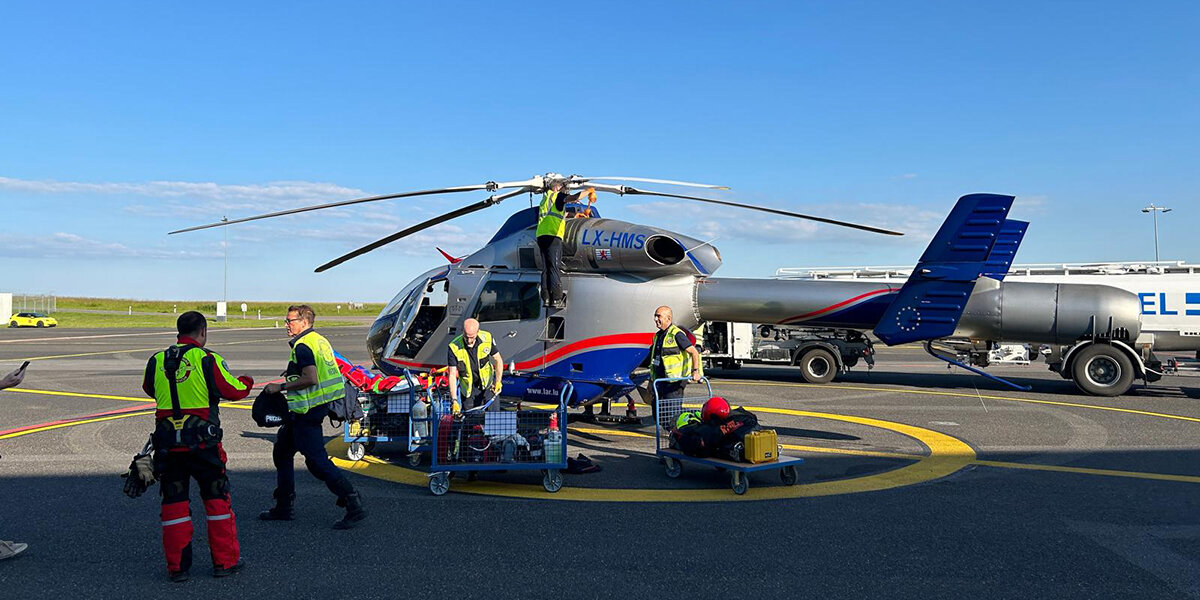 Den Air Rescue Helikopter war zu Léck am Asaz. | © LAR