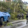 Tropestuerm Dikeledi zitt iwwer franséischen Territoire a verursaacht Héichwaasseren | © Gendarmerie nationale via X