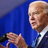 Joe Biden wëllt den Opkaf vun US Steel duerch Nippon Steel blockéieren | © picture alliance / Consolidated News Photos | Samuel Corum - Pool via CNP