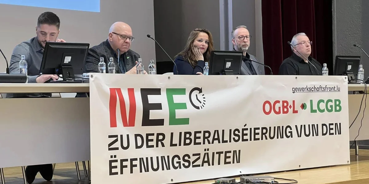 Liberaliséierung vun den Ouvertureszäiten: OGBL an LCGB schloen nees Alarm | © OGBL