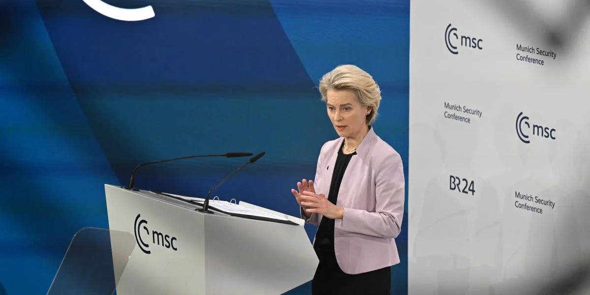 EU-Kommissiounspresidentin Ursula Von der Leyen op der Münchener Sécherheetskonferenz | © European Union