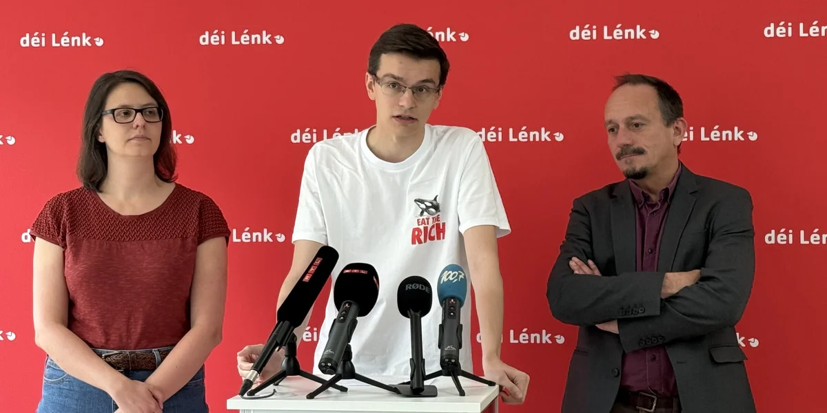 Pressekonferenz vun déi Lénk de 27. Mee 2025  | © Pebia Urban