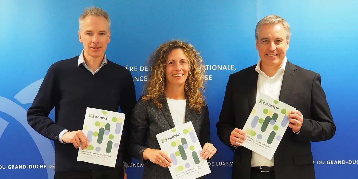 V. l. n. r.: Luc Weis, Daniela Hau, Claude Meisch. | © MENJE