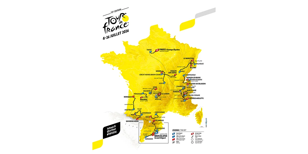 De Parcours vum Tour de France 2026. | © Tour de France