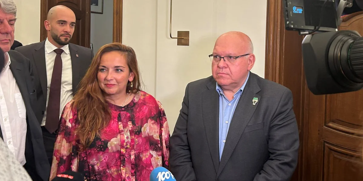 Nora Back (OGBL) an Patrick Dury (LCGB) vun der Gewerkschaftsunioun (Archivfoto)  | © 100,7