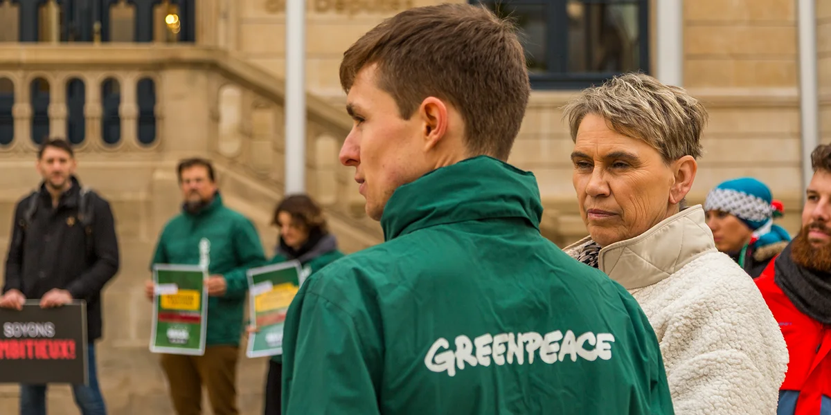 De Gauthier Hansel vu Greenpeace Lëtzebuerg | © Greenpeace Lëtzebuerg