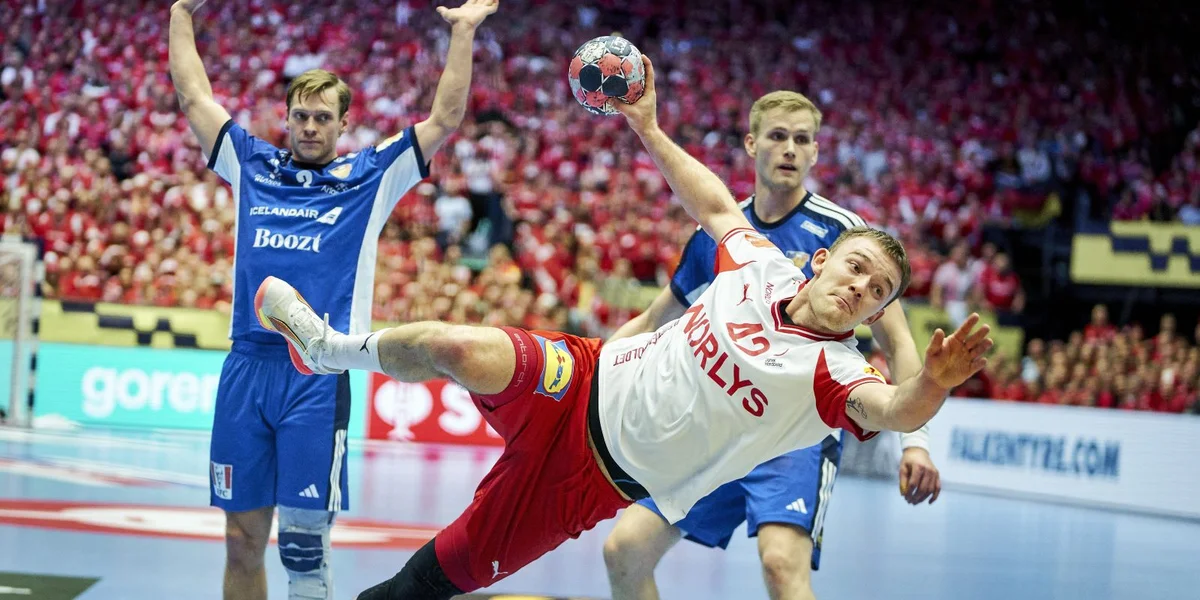 An engem spannende Match konnt sech Dänemark géint Island duerchsetzen. | © EPA/Thomas Traasdahl