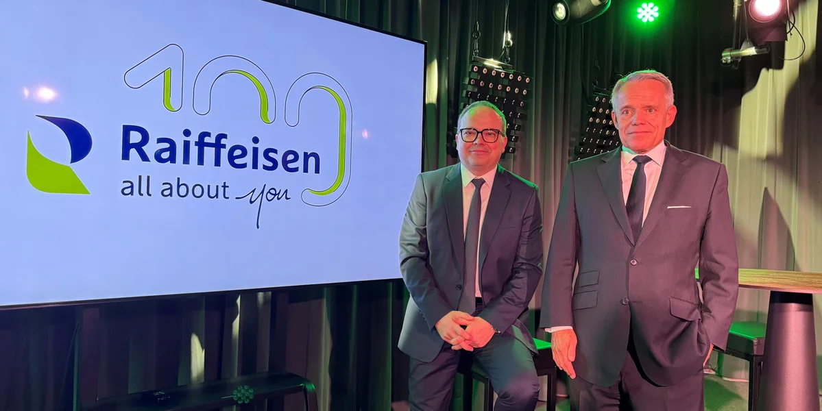 Laurent Zahles, President vum Direktiounscomité a Guy Hoffmann, President vum Verwaltungsrot vun der Bank Raiffeisen | © Serge Kesseler