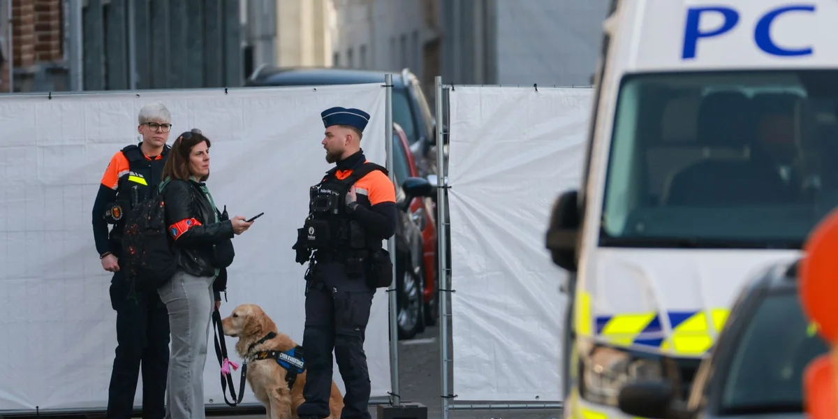Sécherheetsperimeter ronderëm d‘Synagog zu Léck  | ©  EPA/OLIVIER HOSLET