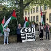 Manifestatioun virum Finanzministère géint déi israeelesch Staatsobligatiounen  | © Pit Beffort