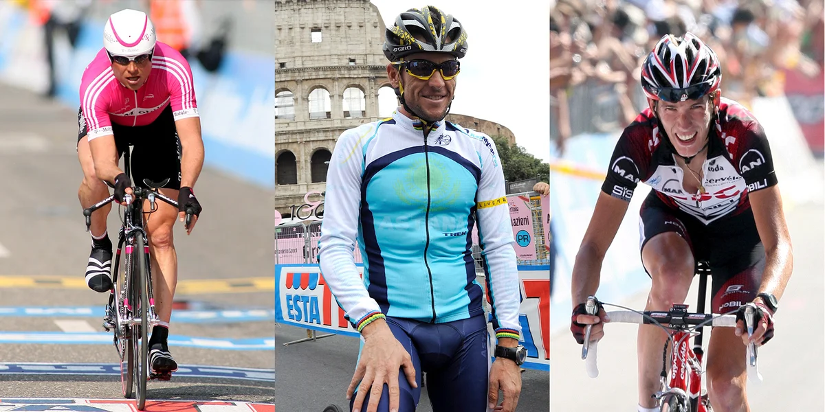 Jan Ulrich, Lance Armstrong an Andy Schleck beim Giro d'Italia. | © EPA/MICHEL KRAKOWSKI - EPA/MAURIZIO BRAMBATTI
