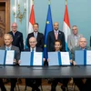 Signature de l’accord entre le gouvernement, l’UEL, le LCGB, l’OGBL, la CGFP, et la Chambre d'agriculture, suite aux réunions du Comité de coordination tripartite, le 9 juin 2026 | © © SIP / Emmanuel Claude