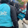 Protestaktioun vu Wolt-Mataarbechter:innen op der Paräiser Plaz | © Radio 100,7