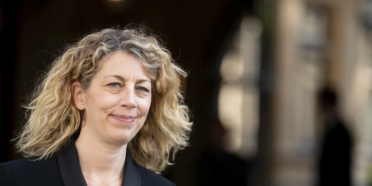 Fréier Ëmweltministesch a gréng Deputéiert Joëlle Welfring leet Chambermandat of | ©  SIP / Anthony Dehez
