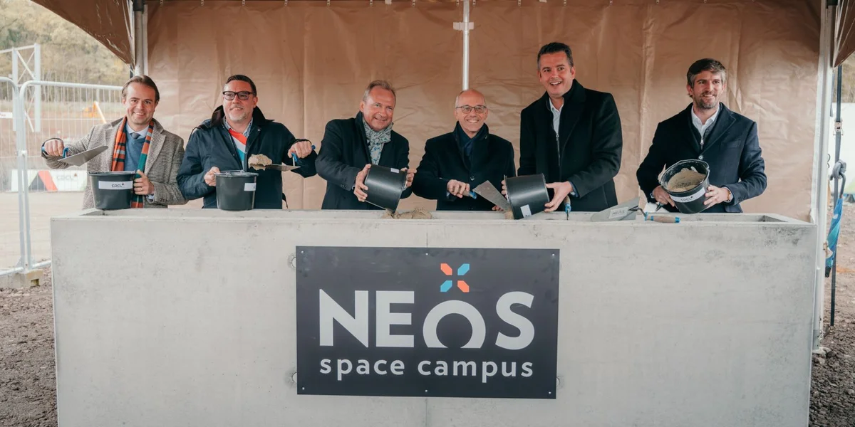 Offizielle Spuetestéch vum NEOS Space Campus: Bauaarbechte sollen 2027 fäerdeg sinn | © SLX Prod